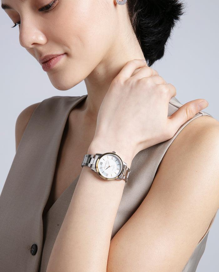 Viceroy Reloj De Acero Con Bisel E índices Dorados Y Movimiento De Cuarzo