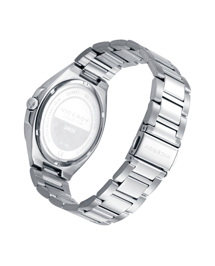 Viceroy Reloj De Acero Con Esfera Azul Con Cronógrafo