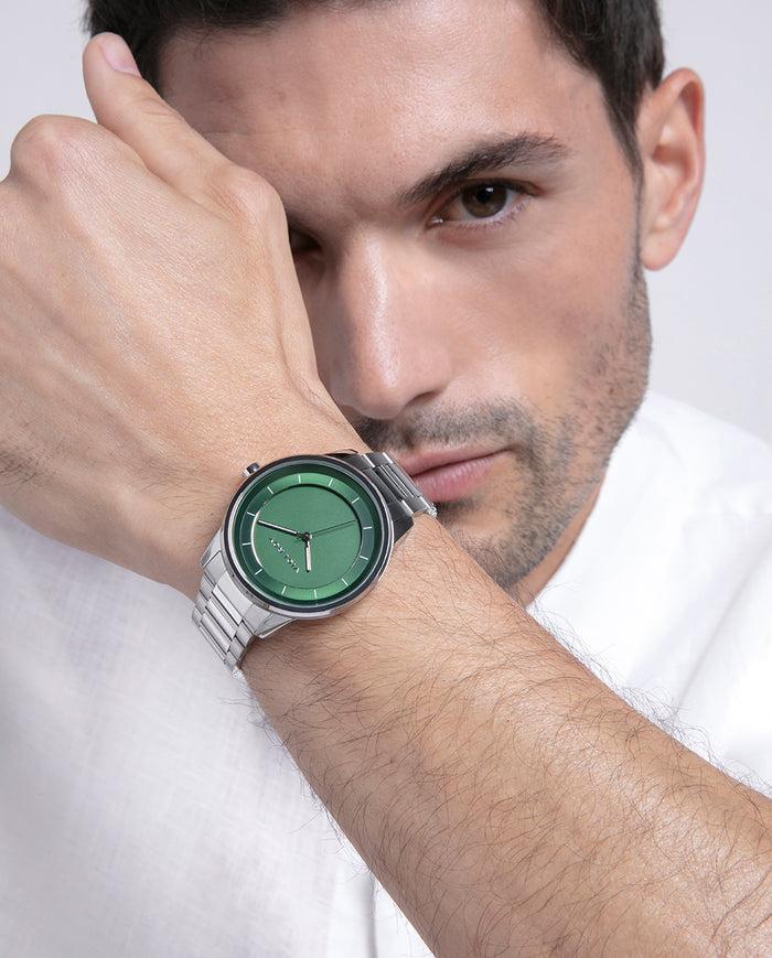 Viceroy Reloj De Acero Con Esfera Verde Y Movimiento De Cuarzo