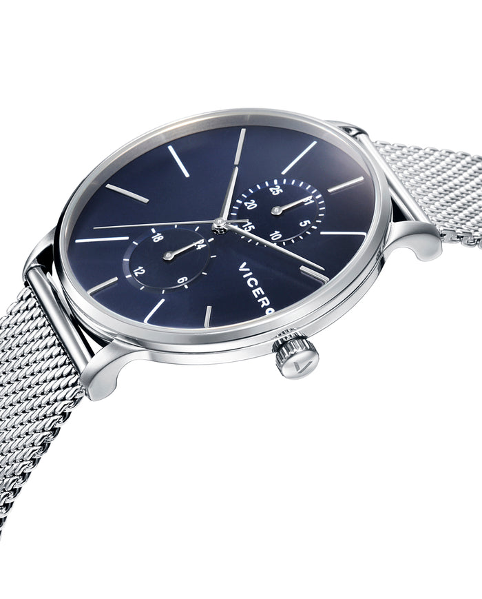 Viceroy Reloj De Hombre Beat Multifunción De Acero Y Malla Milanesa