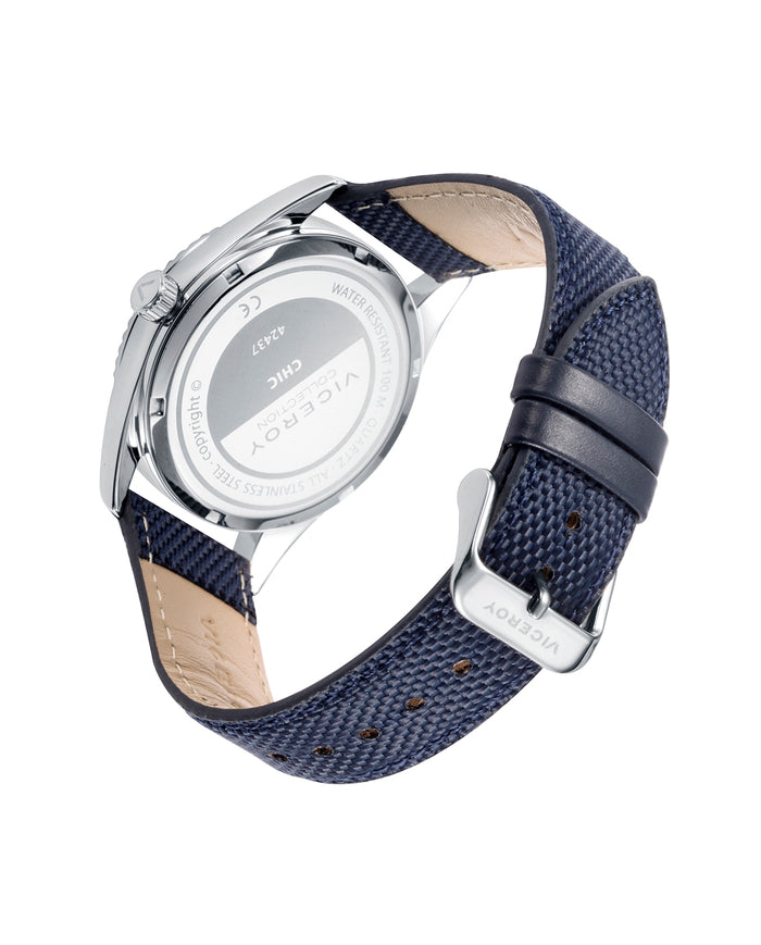 Viceroy Reloj De Hombre Chic Con Caja De Acero Y Correa De Nylon Azul