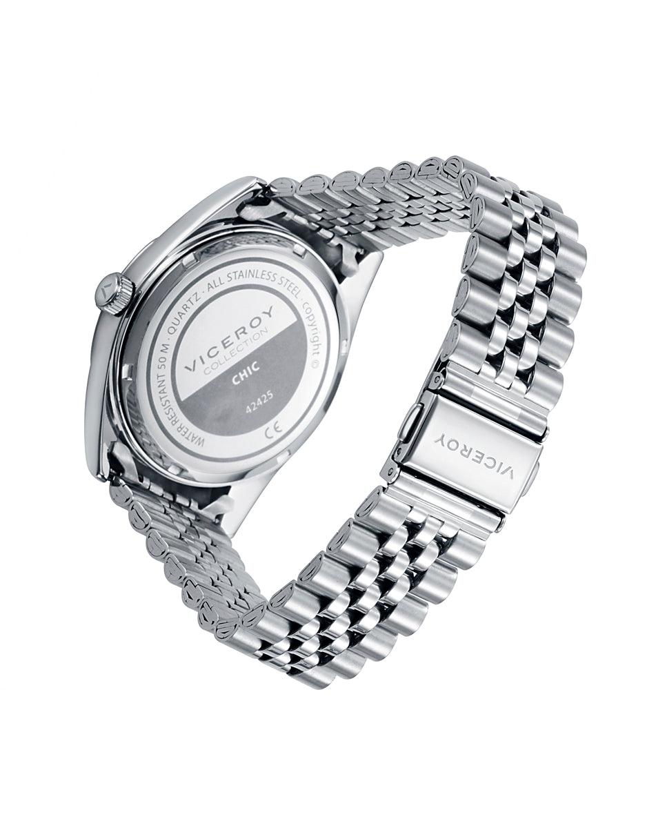 Viceroy Reloj De Hombre Chic De Acero Con Esfera Verde Y Bisel IP Dorado