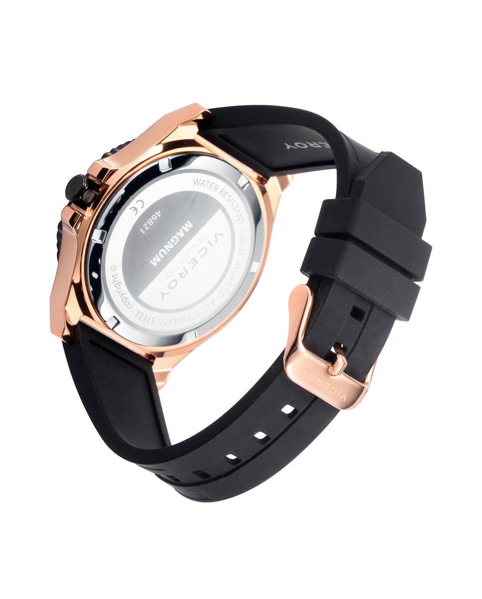 Viceroy Reloj De Hombre Colección MAGNUM Con Caja De Acero Y Correa De Silicona Negra