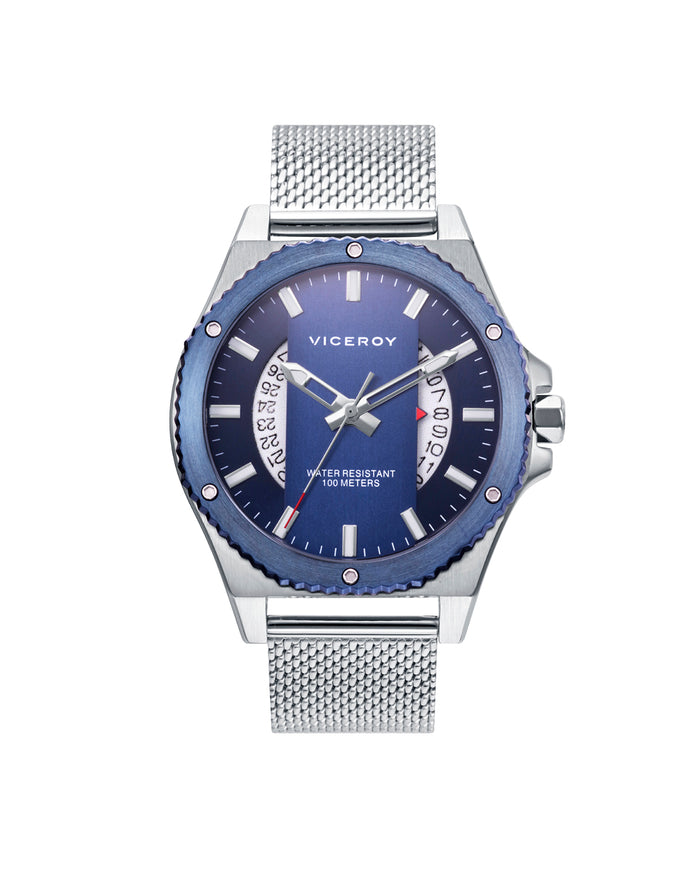 viceroy Reloj de hombre colección MAGNUM con caja y malla milanesa en acero