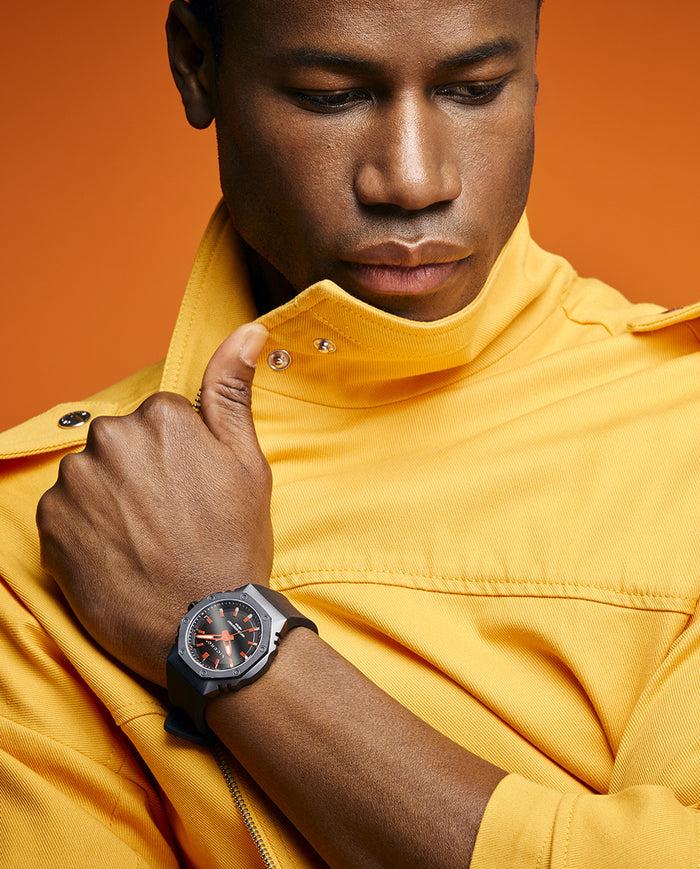 Viceroy Reloj De Hombre Con Caja De Aluminio Y Correa De Silicona Negra