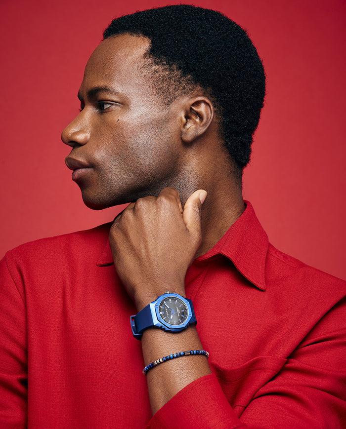 Viceroy Reloj De Hombre Con Caja De Aluminio Y Correa De Silicona Azul Oscuro