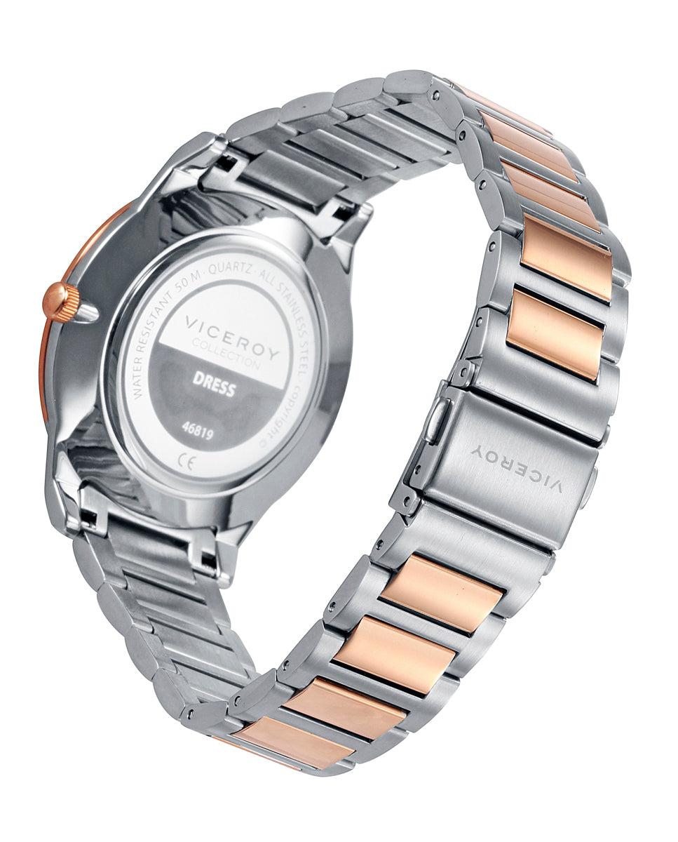 Viceroy Reloj De Hombre Dress Con Caja Y Brazalete De Acero Bicolor