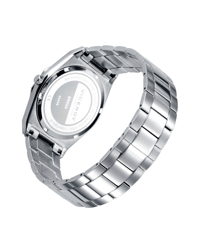 Viceroy Reloj De Hombre Dress Extraplano De Acero Con Cristal Zafiro