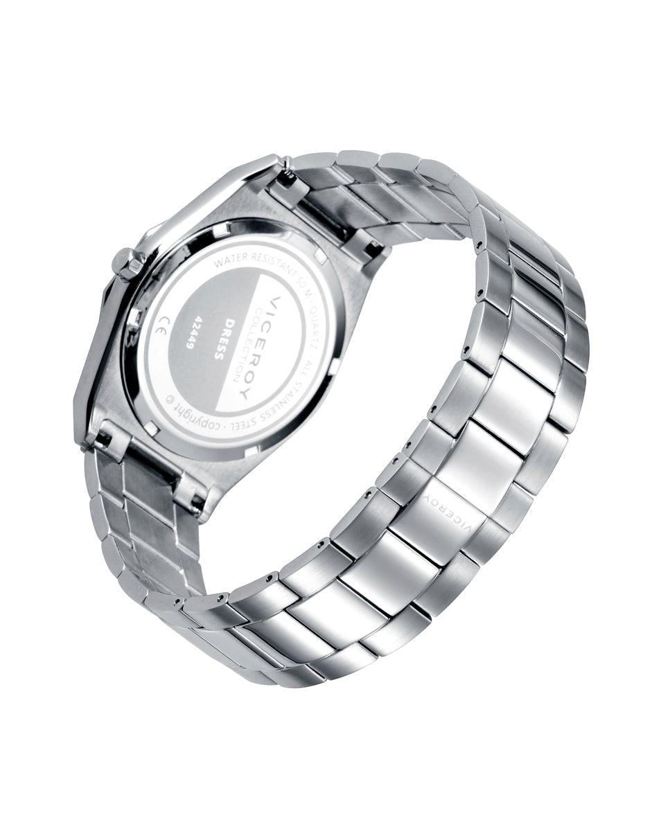 Viceroy Reloj De Hombre Dress Extraplano De Acero Con Cristal Zafiro