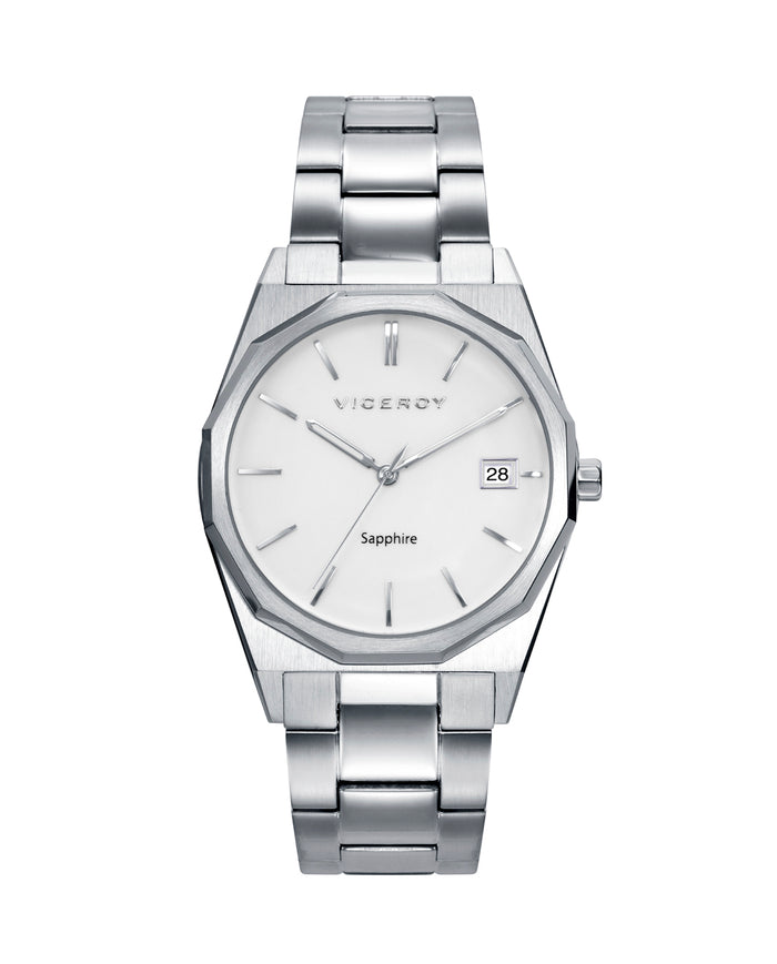 viceroy Reloj de Hombre Dress extraplano de acero con cristal zafiro