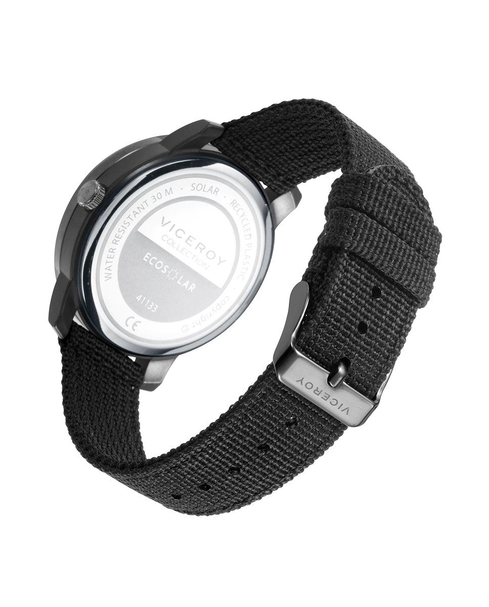 Viceroy Reloj De Hombre Ecosolar Con Caja De Plástico Reciclado Y Correa De Nylon Reciclado En Negro
