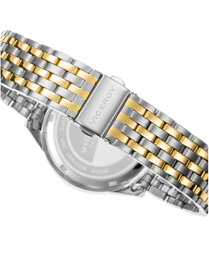 Viceroy Reloj De Hombre Grand 3 Agujas De Acero Con IP Dorado