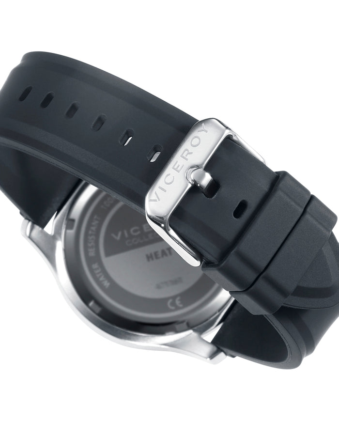 Viceroy Reloj De Hombre Heat 3 Agujas De Acero Y Correa Negra