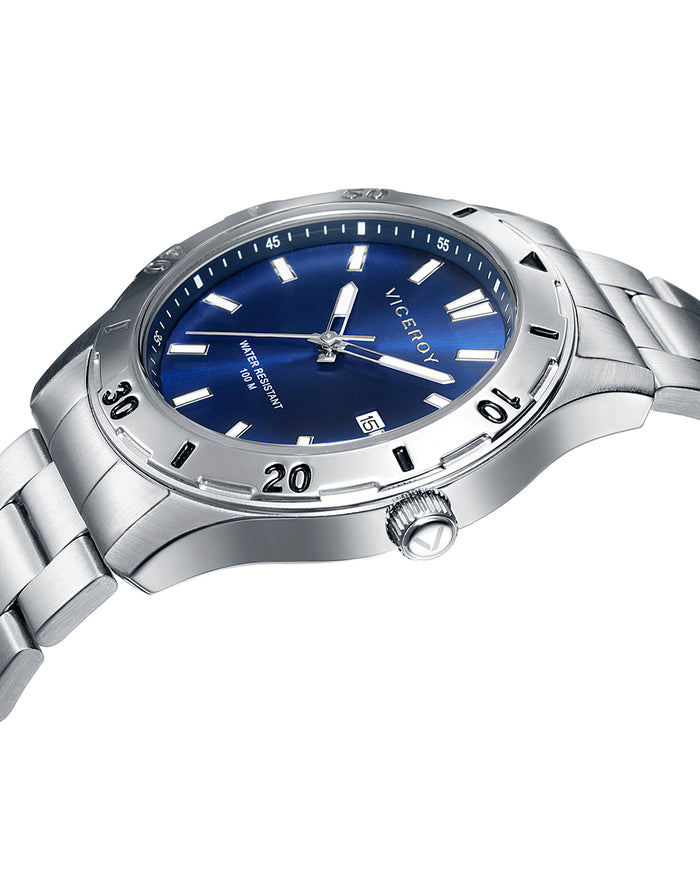 Viceroy Reloj De Hombre Heat 3 Agujas De Acero Y Esfera Azul