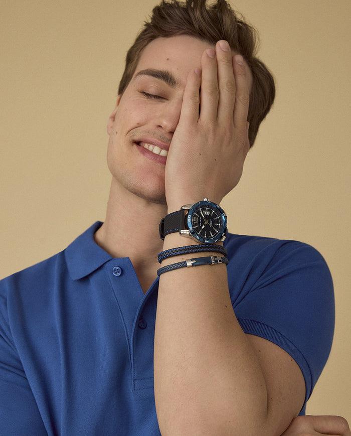 Viceroy Reloj De Hombre Heat Con Caja De Acero Y Correa Negra De Silicona