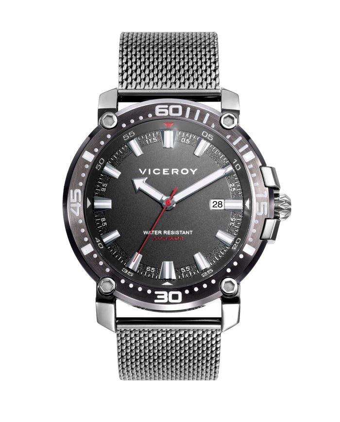viceroy Reloj de hombre Heat con caja y malla milanesa de acero