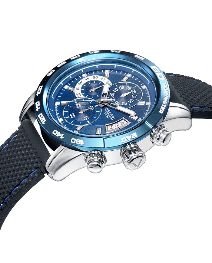 Viceroy Reloj De Hombre Heat Cronógrafo De Acero Con IP Azul Y Correa De Silicona Negra