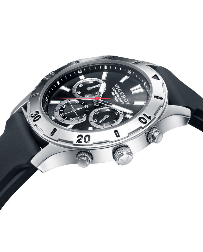 Viceroy Reloj De Hombre Heat Cronográfo De Acero Y Correa Negra