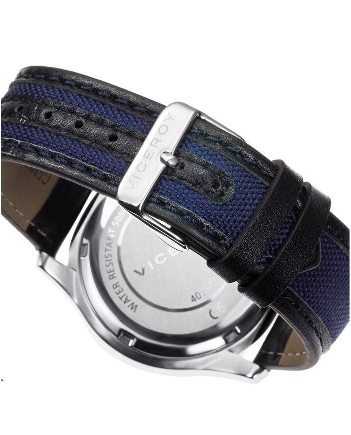 Viceroy Reloj De Hombre Heat Cronógrafo De Acero Y Correa De Nylon Y Piel