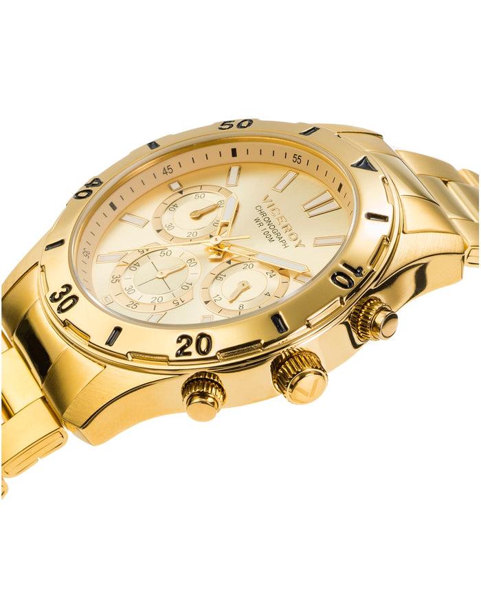 Viceroy Reloj De Hombre Heat De Acero IP Dorado Con Cronógrafo