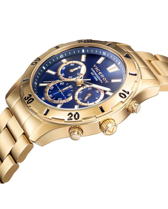 Viceroy Reloj De Hombre Heat De Acero IP Dorado Y Cronógrafo