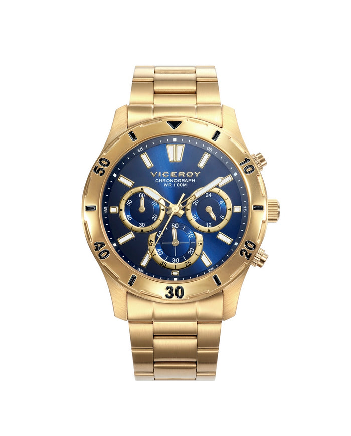 Viceroy Reloj De Hombre Heat De Acero IP Dorado Y Cronógrafo