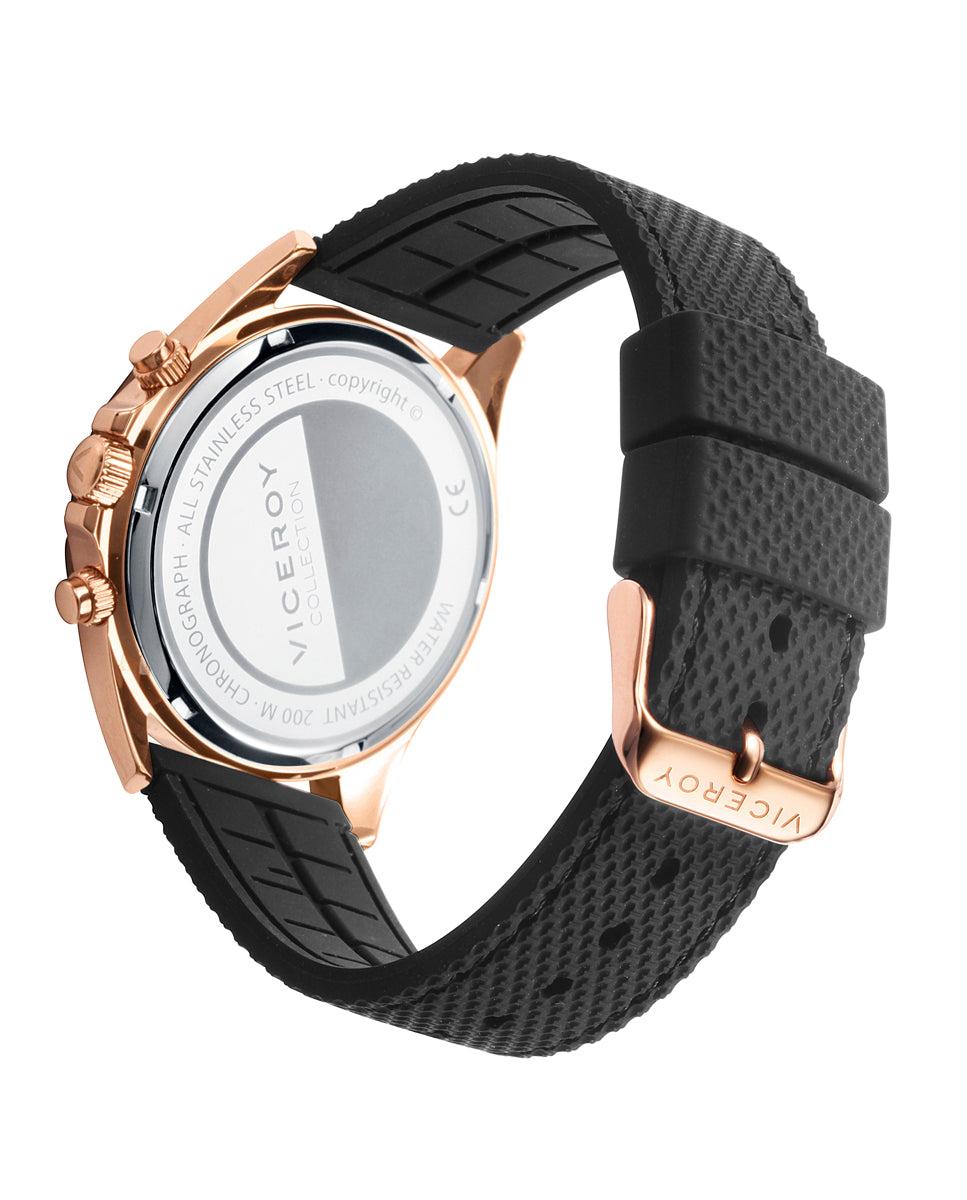 Viceroy Reloj De Hombre Magnum Con Caja De Acero Y Correa De Piel Negra