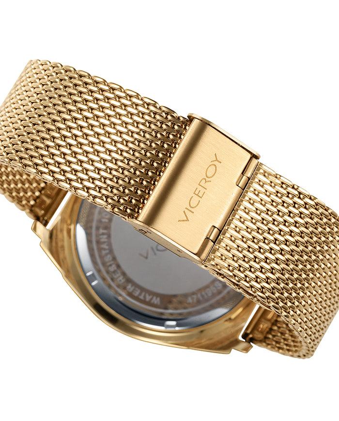 Viceroy Reloj De Hombre Magnum Multifunción De Acero IP Dorado Y Malla Milanesa