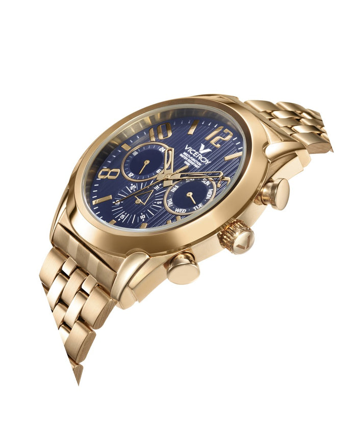 Viceroy Reloj De Hombre Magnum Multifunción De Acero Ip Dorado