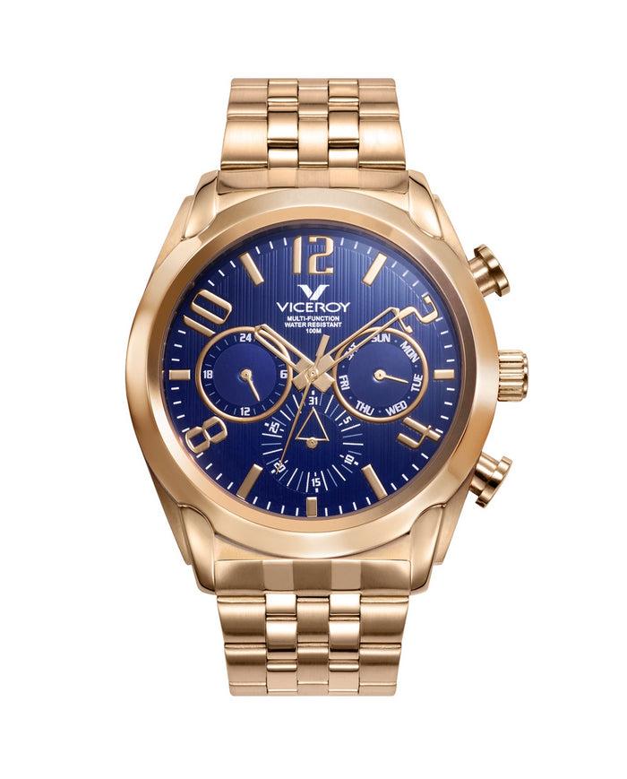 Viceroy Reloj De Hombre Magnum Multifunción De Acero Ip Dorado