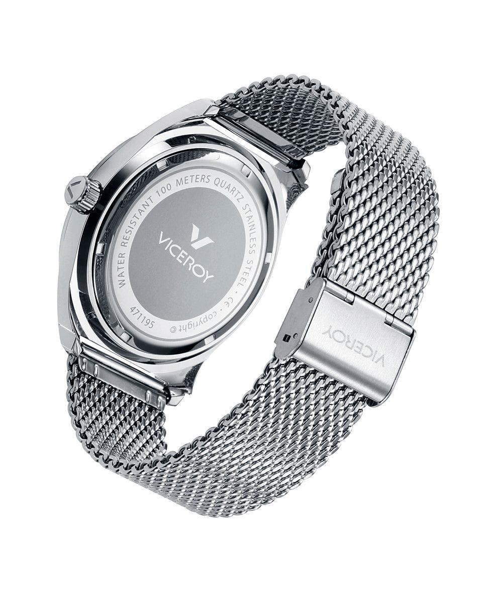 Viceroy Reloj De Hombre Magnum Tres Agujas De Acero Con Con Malla Milanesa