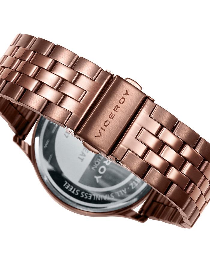 Viceroy Reloj De Hombre Switch 3 Agujas De Acero Con IP Marrón