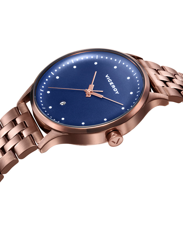 Viceroy Reloj De Hombre Switch 3 Agujas De Acero Con IP Marrón