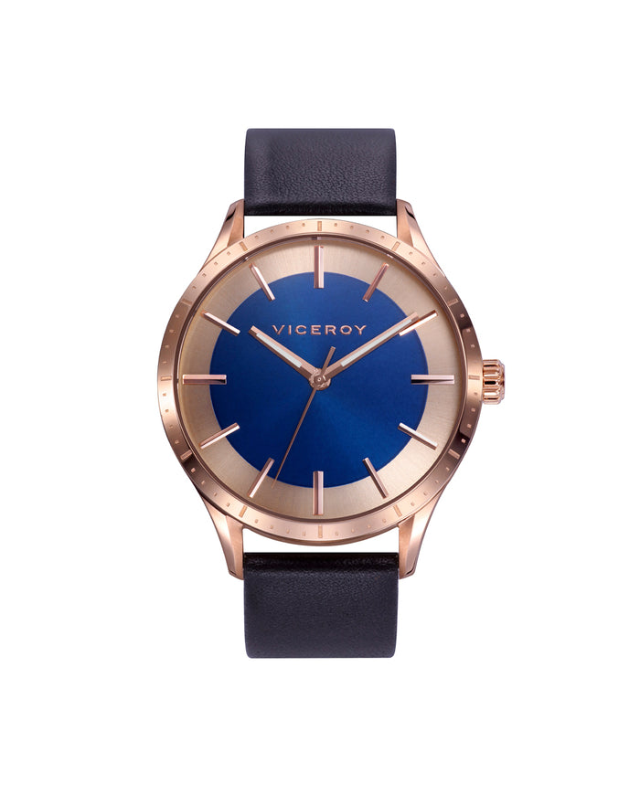 viceroy Reloj de hombre Viceroy Beat con correa de piel marrón