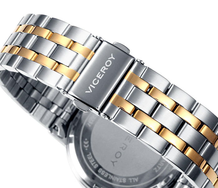 Viceroy Reloj De Hombre Viceroy Con Brazalete Bicolor Y Esfera Blanca