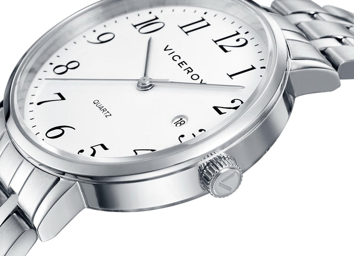 Viceroy Reloj De Hombre Viceroy Con Brazalete De Acero Y Esfera Blanca