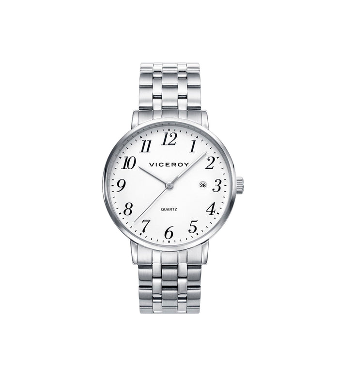 Viceroy Reloj De Hombre Viceroy Con Brazalete De Acero Y Esfera Blanca