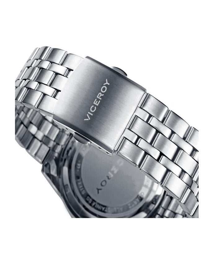 Viceroy Reloj De Hombre Viceroy Cronógrafo De Acero Con Esfera Negra