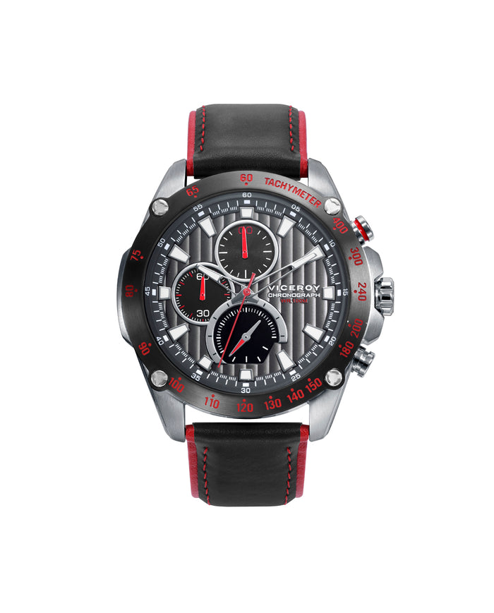 viceroy Reloj de hombre Viceroy Magnum con cronógrafo y correa de piel