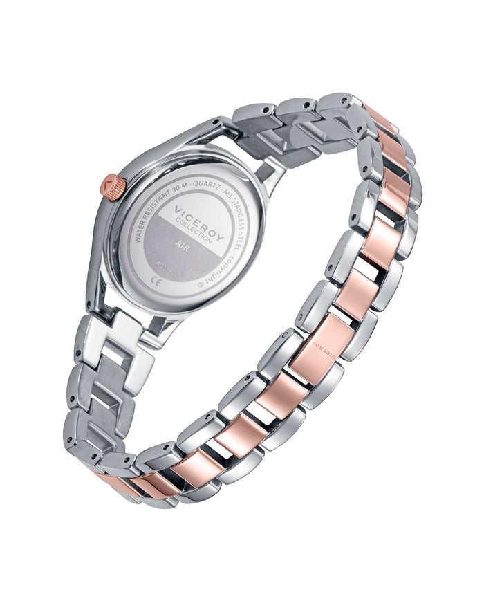 Viceroy Reloj De Mujer Air Caja Y Brazalete Bicolor De Acero E Ip Rosa