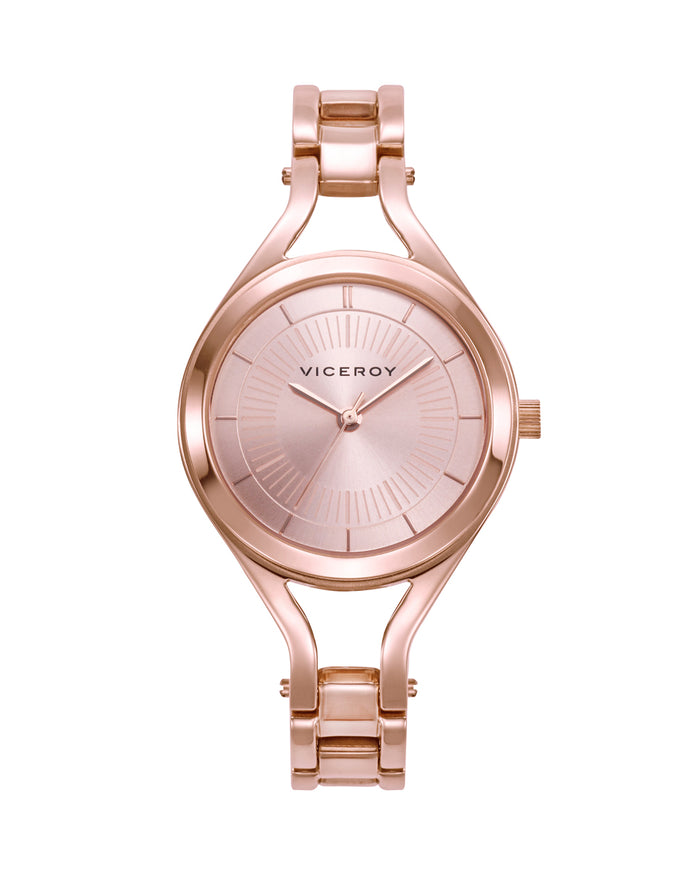 viceroy Reloj de mujer Air con caja y brazalete de acero Ip rosa