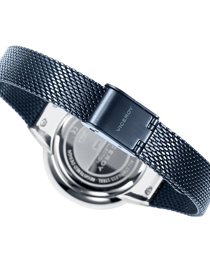 Viceroy Reloj De Mujer Air De Acero Y Malla Milanesa Con IP Azul