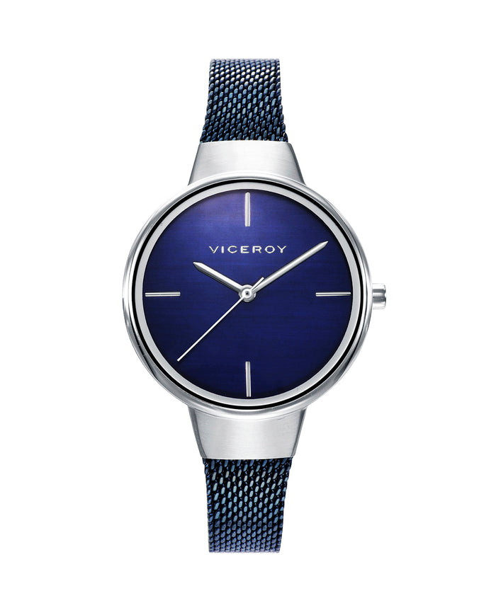 viceroy Reloj de mujer Air de acero y malla milanesa con IP azul