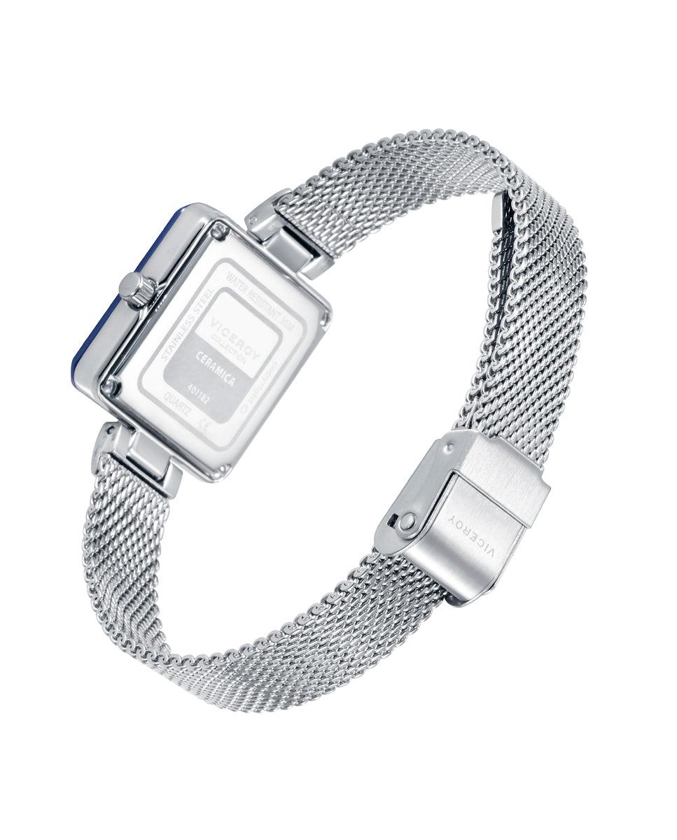 Viceroy Reloj De Mujer Cerámica Caja Y Malla Milanesa De Acero