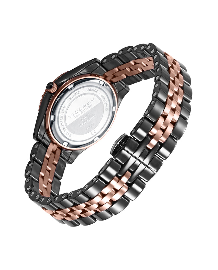Viceroy Reloj De Mujer Chic Caja Y Brazalete De Cerámica Y Acero Ip Rosa