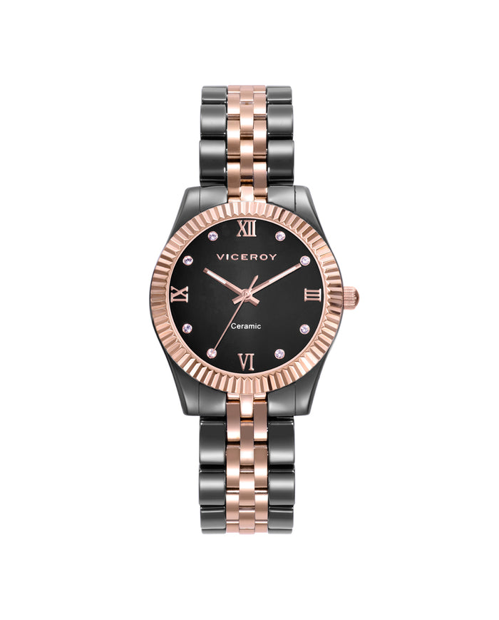 viceroy Reloj de Mujer Chic caja y brazalete de cerámica y acero Ip rosa