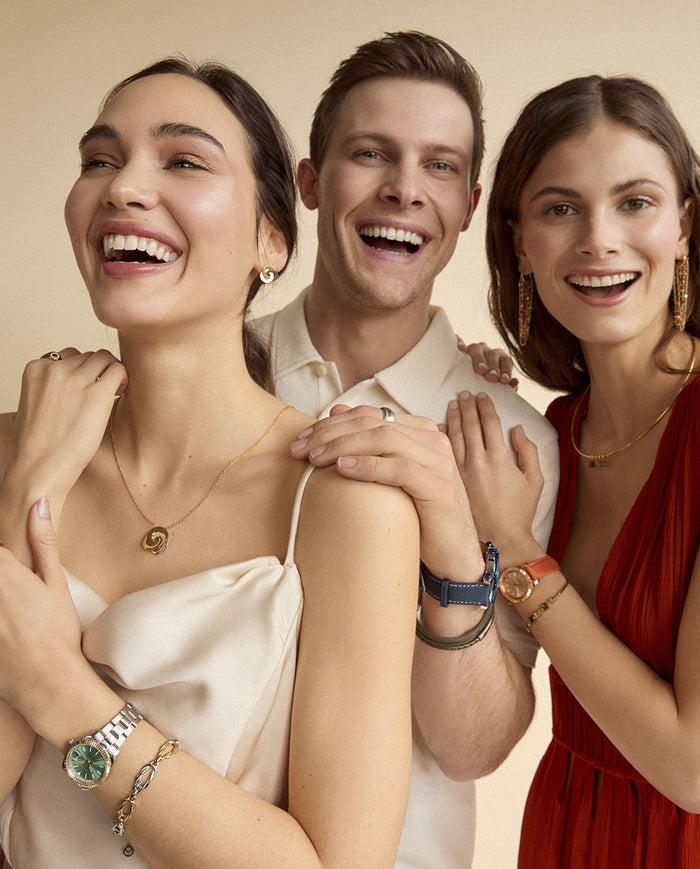 Viceroy Reloj De Mujer Chic Con Caja De Acero Ip Rosa Y Correa De Nylon Naranja