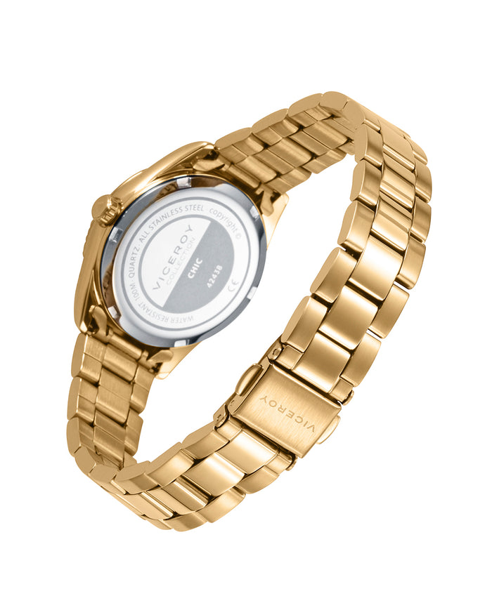 Viceroy Reloj De Mujer Chic Con Caja Y Brazalete De Acero Ip Dorada