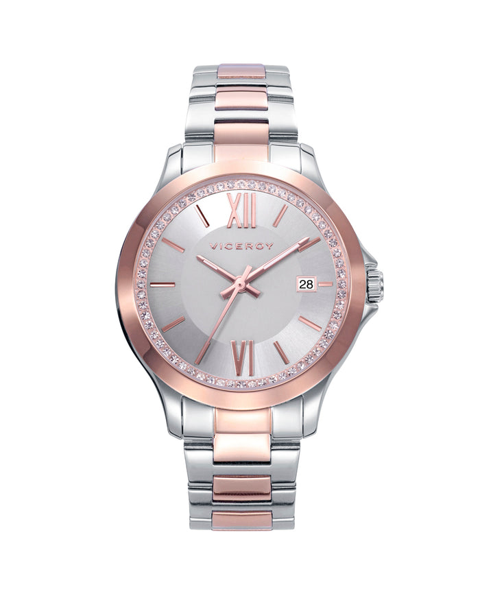 viceroy Reloj de mujer Chic con caja y brazalete de acero bicolor
