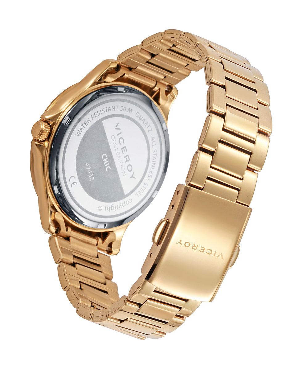 Viceroy Reloj De Mujer Chic Con Caja Y Brazalete De Acero Dorado